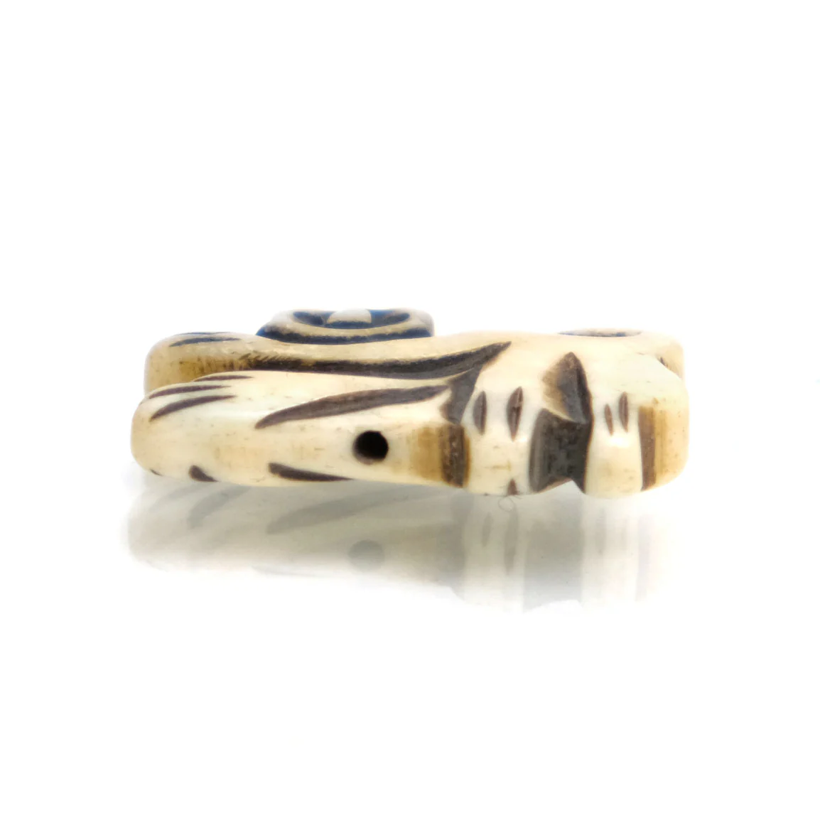 Carved Bone Cat Pendant - Image 3