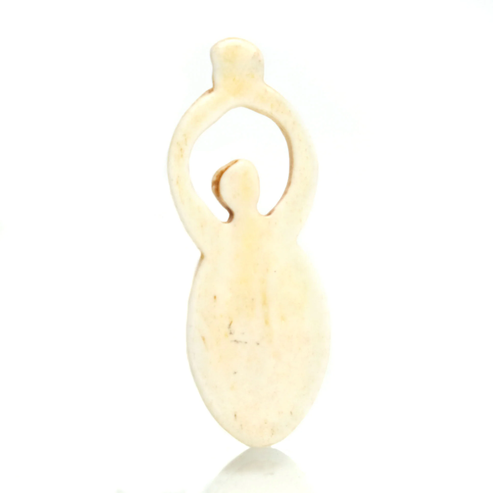 Goddess Carved Bone Pendant - Image 3