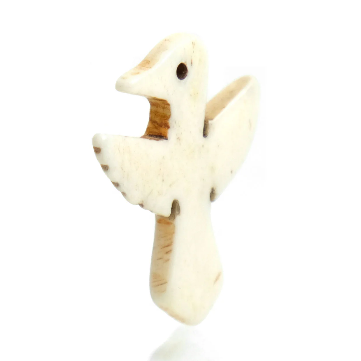 Carved Bone Pendant, Eagle - Image 3