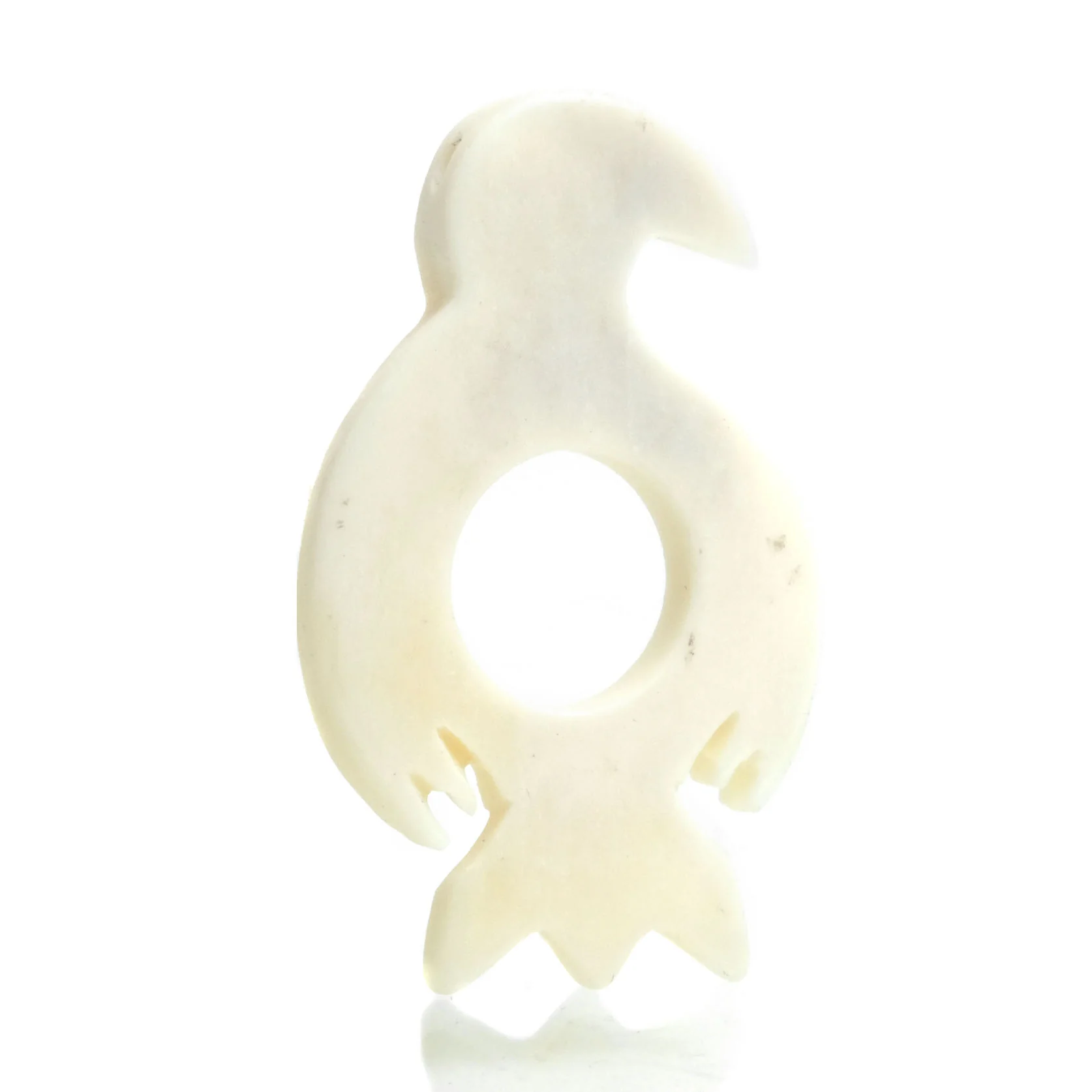 Carved Bone Pendant Bead, Eagle - Image 3