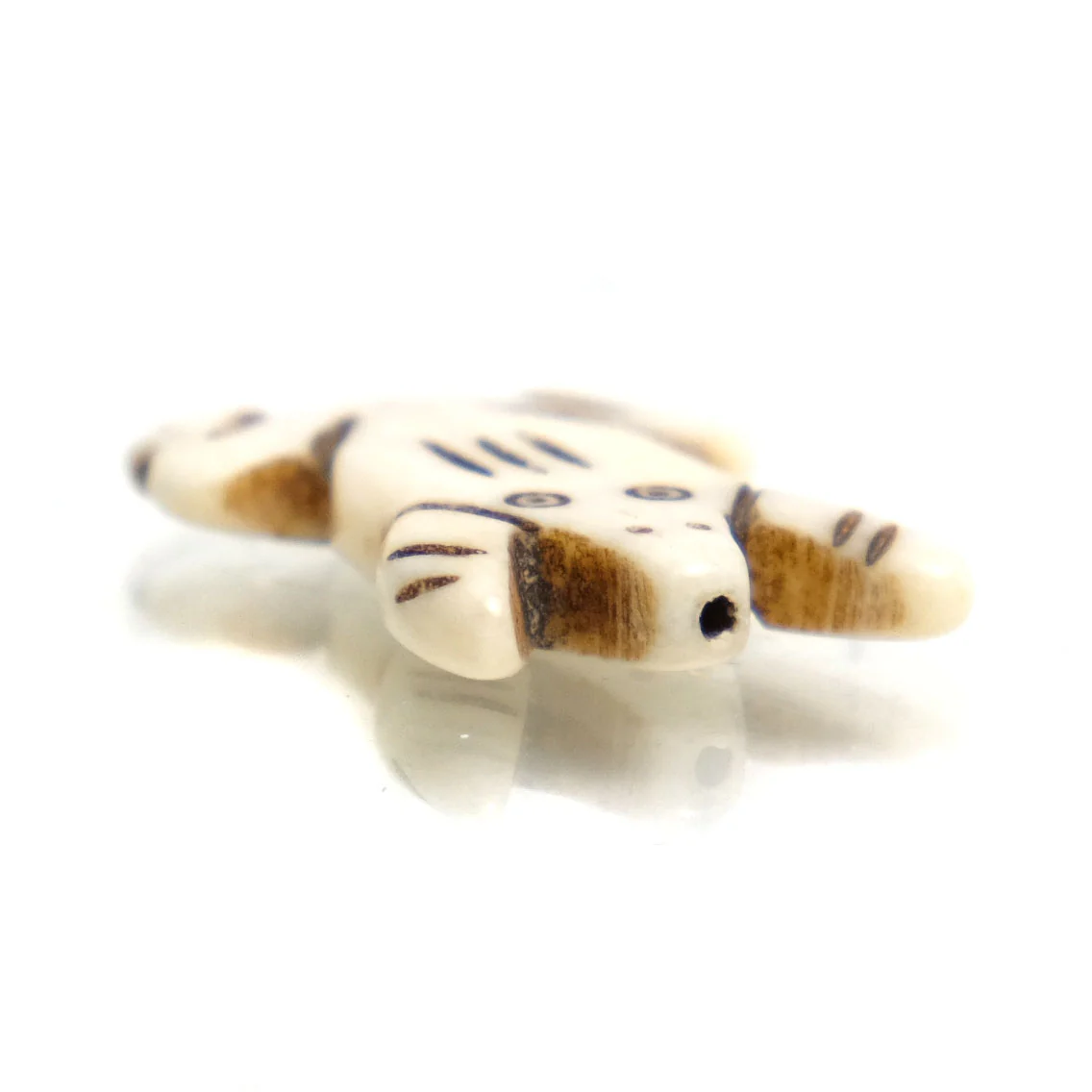 Carved Bone Pendant Bead, Frog 2 - Image 3