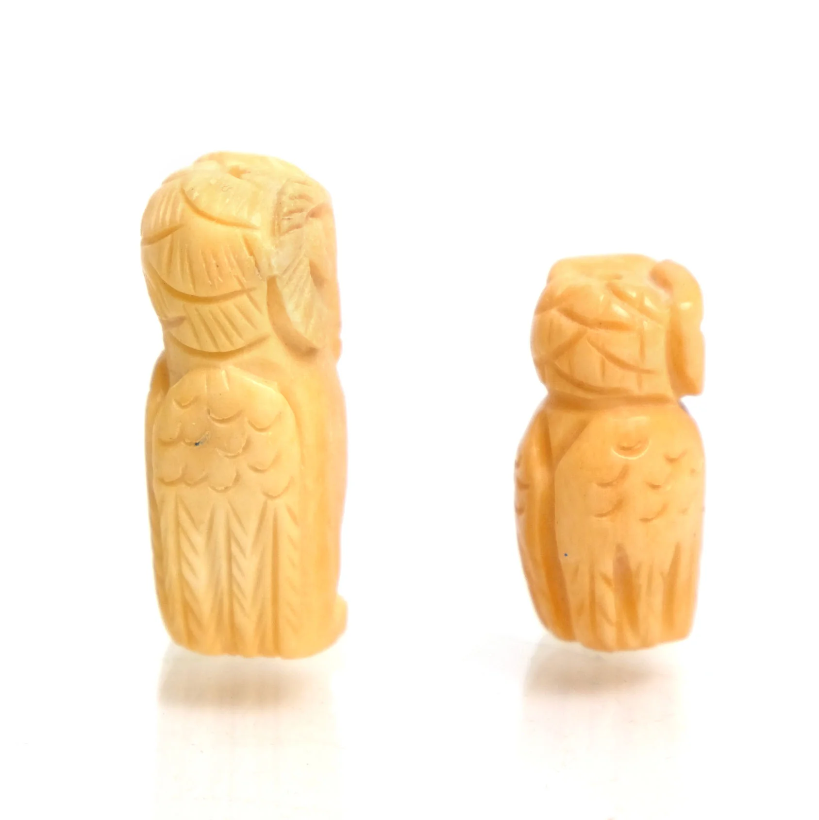 Carved Bone Pendant, Owl 1 - Image 2