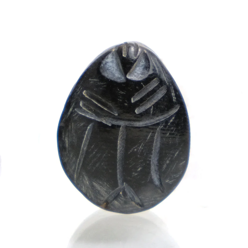 Carved Bone Pendant, Scarab - Image 2