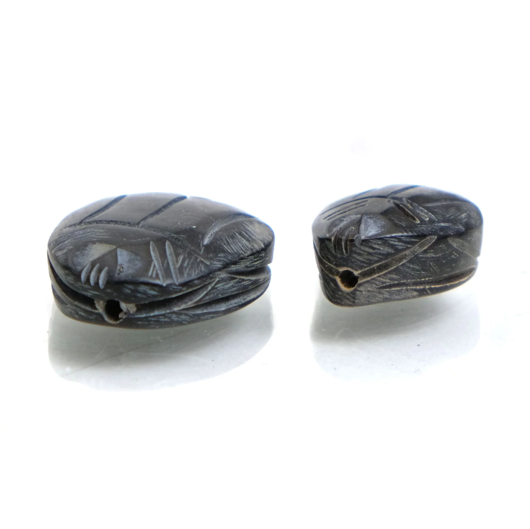 Carved Bone Pendant, Scarab - Image 5