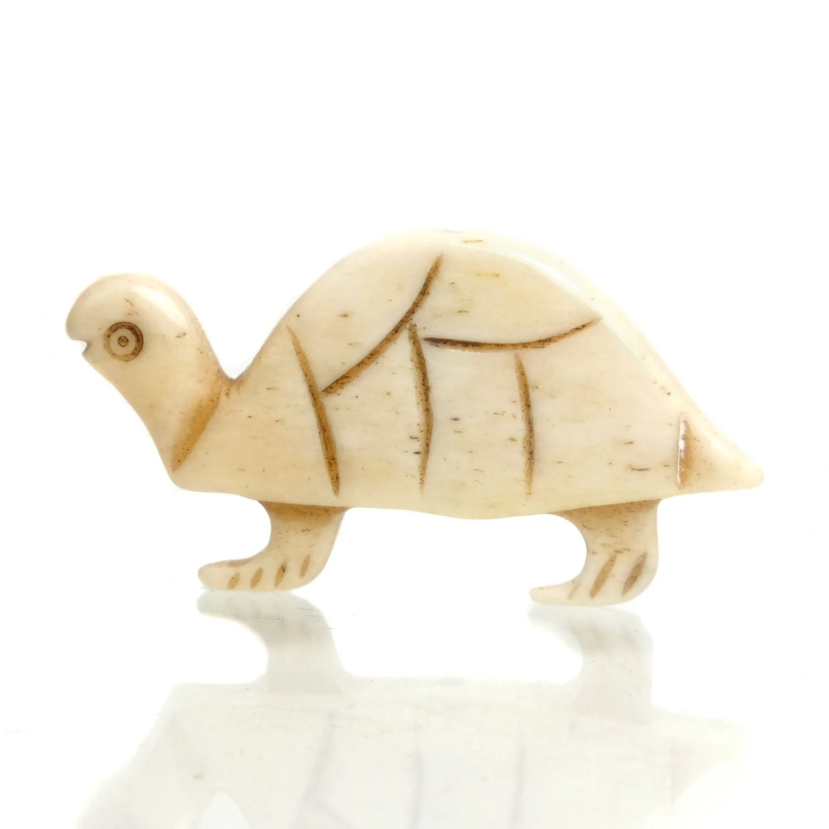 Carved Bone Pendant, Turtle 9 - Image 2