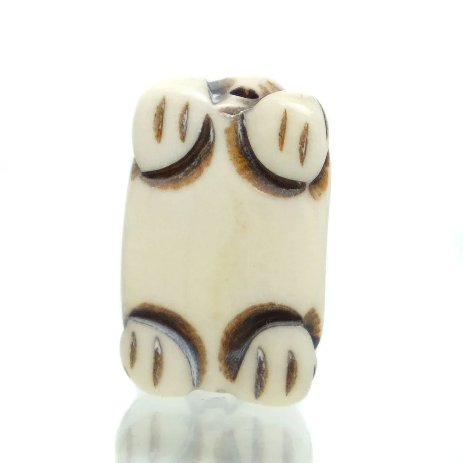 Carved Bone Pendant Bead, Turtle 2 - Image 2