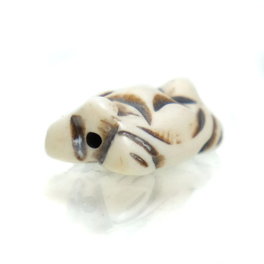 Carved Bone Pendant Bead, Turtle 2 - Image 3