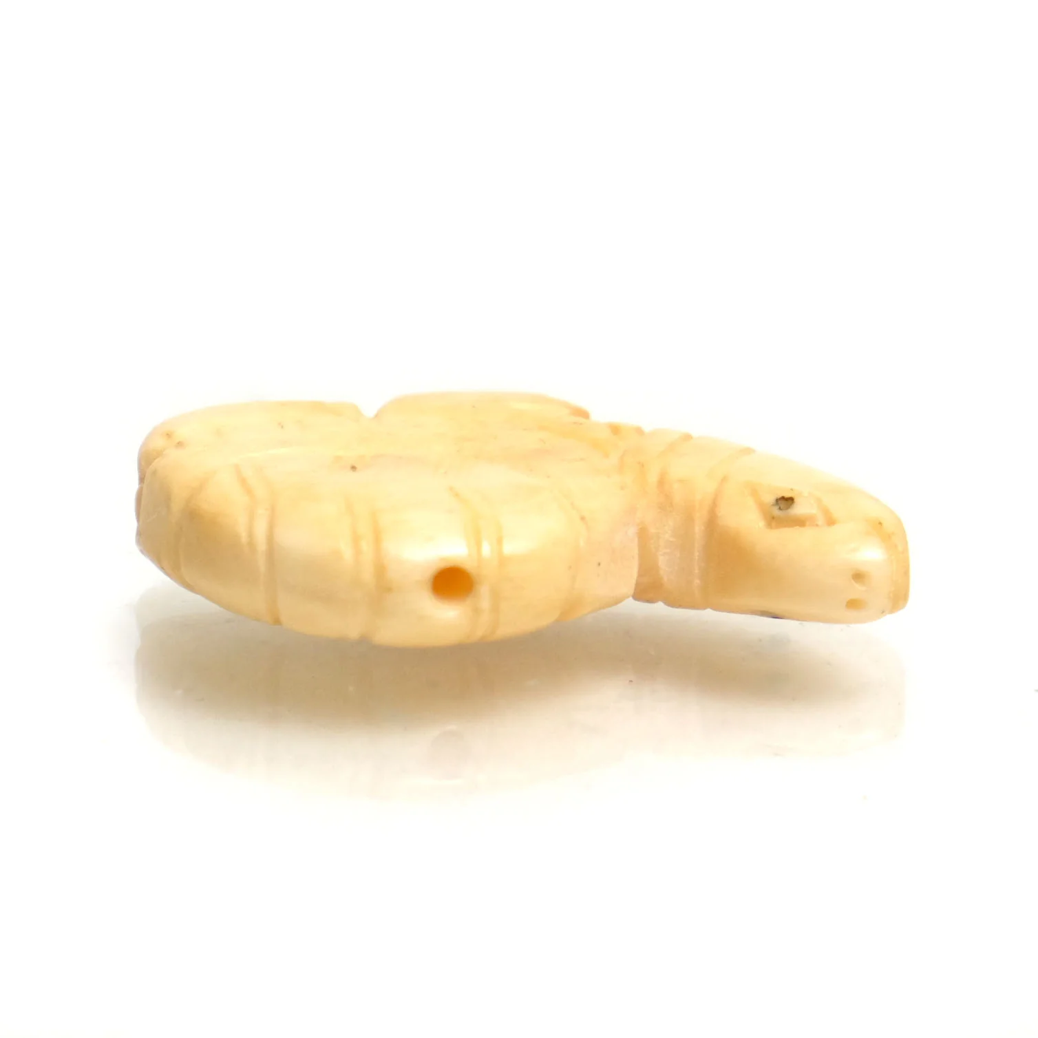 Carved Bone Pendant, Turtle 7 - Image 4