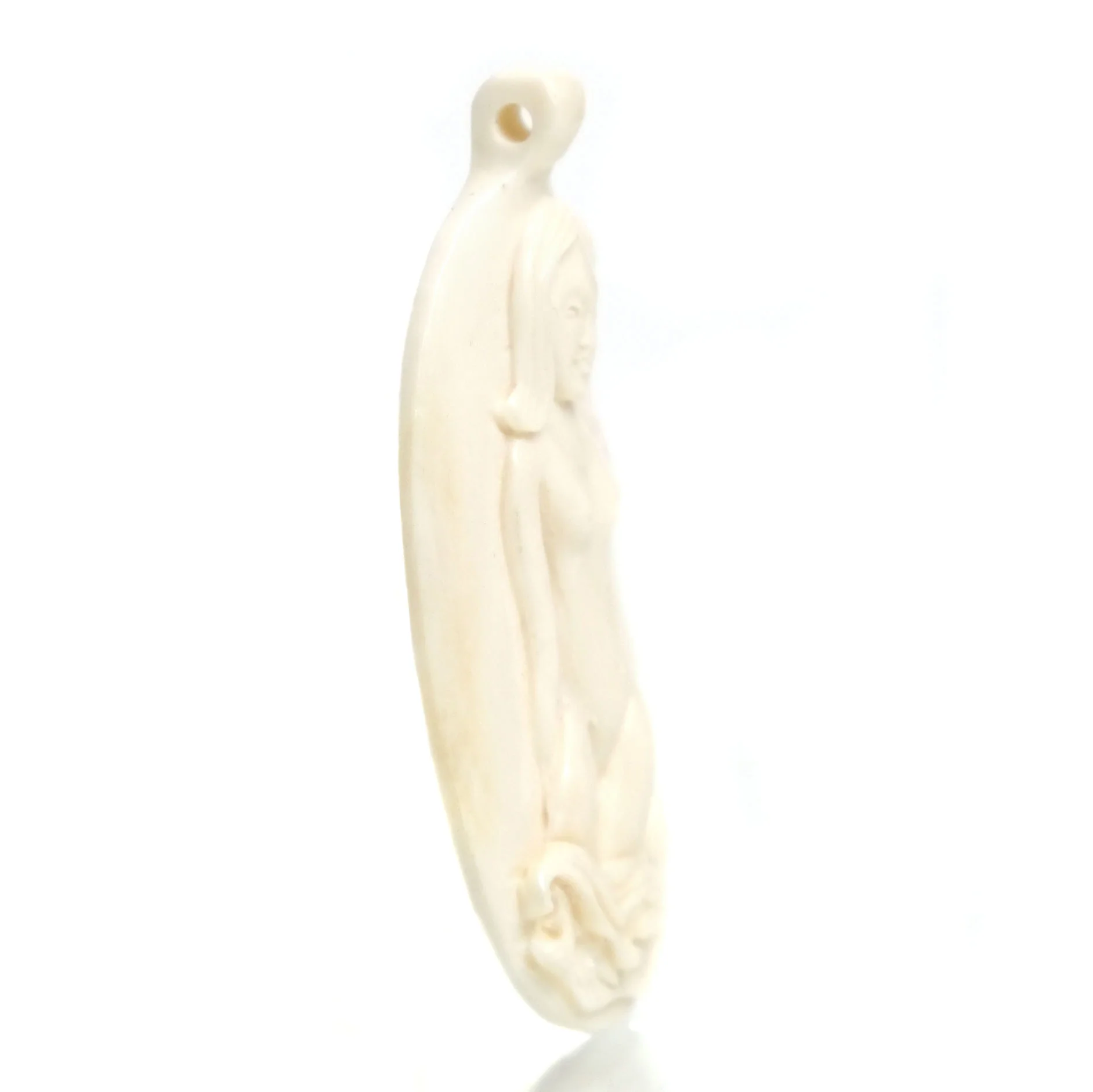 Carved Bone Pendant, Venus Goddess 1 - Image 2