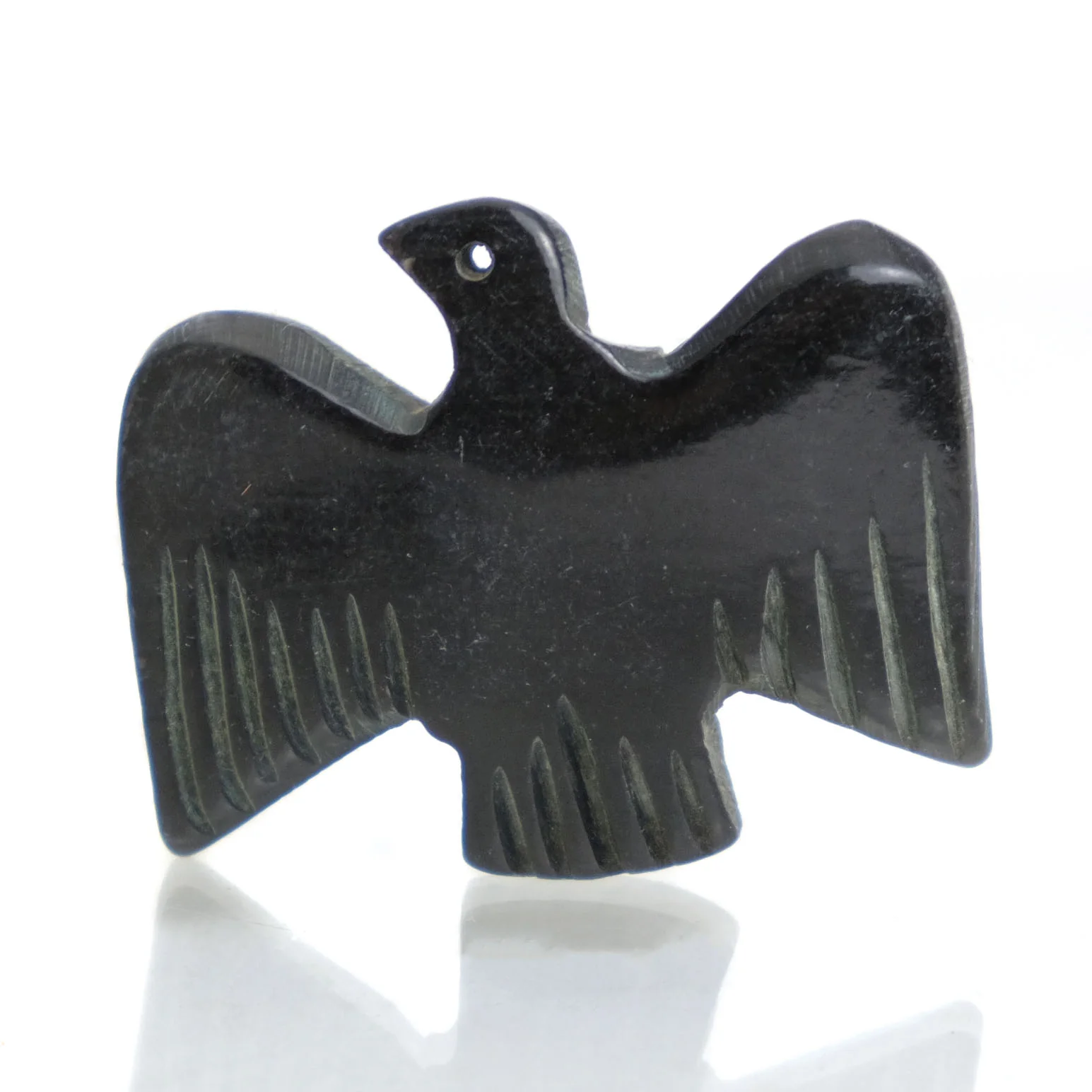 Carved Horn Pendant, Thunderbird - Image 4