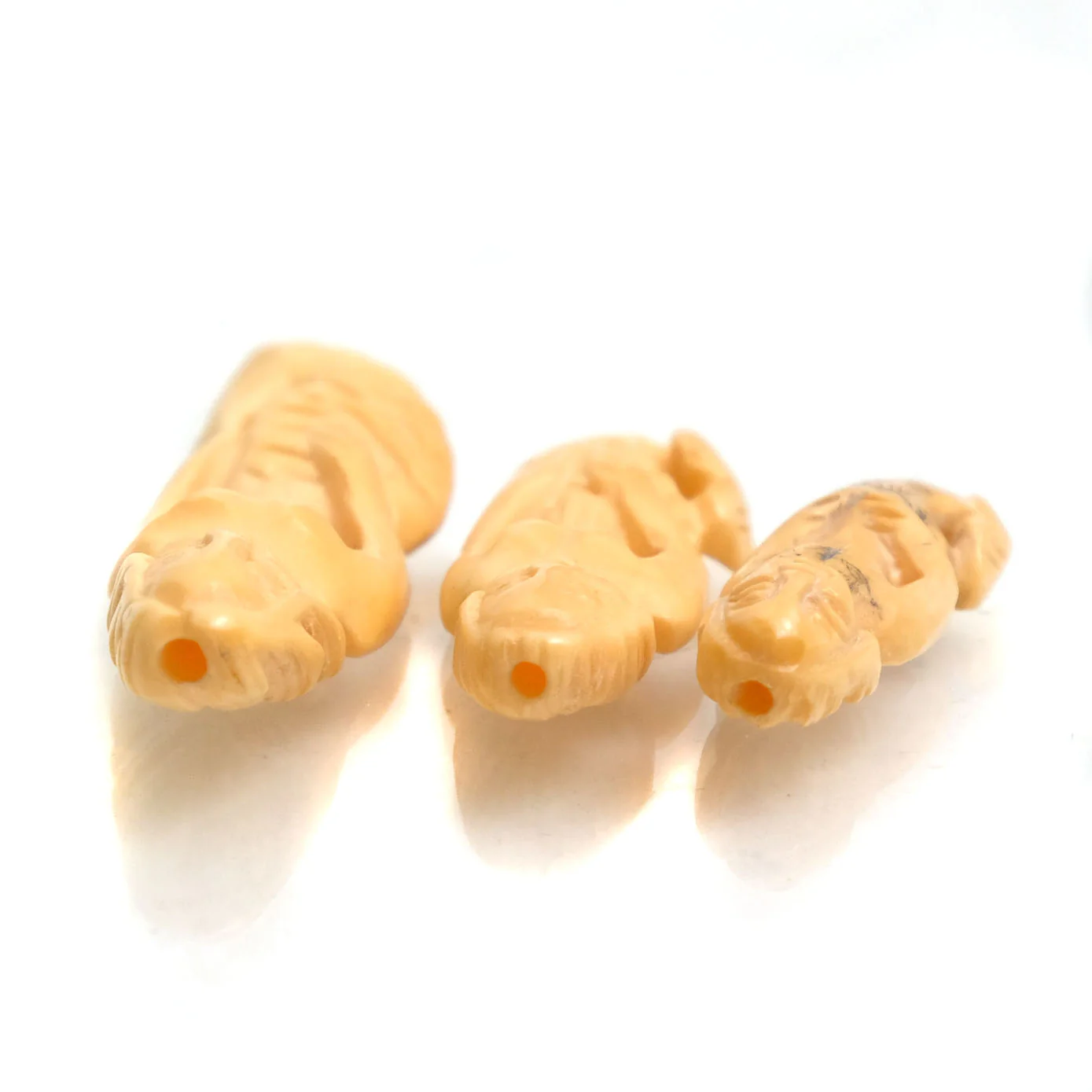 Carved Mermaid Bone Pendant Bead - Image 2