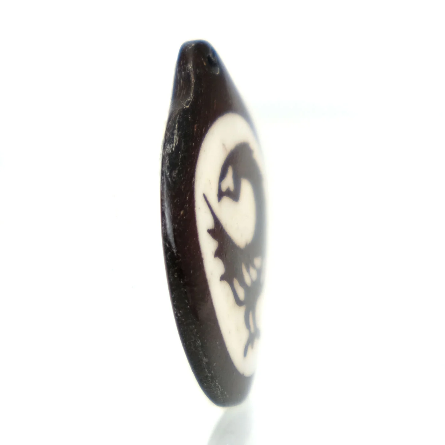 Carved Sonfoka Bird Bone Pendant - Image 2