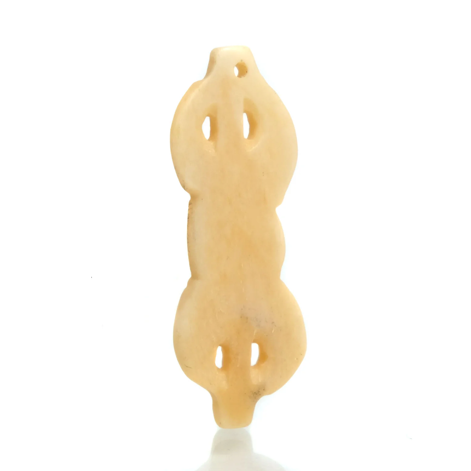Carved Tibetan Dorge Bone Pendant - Image 2