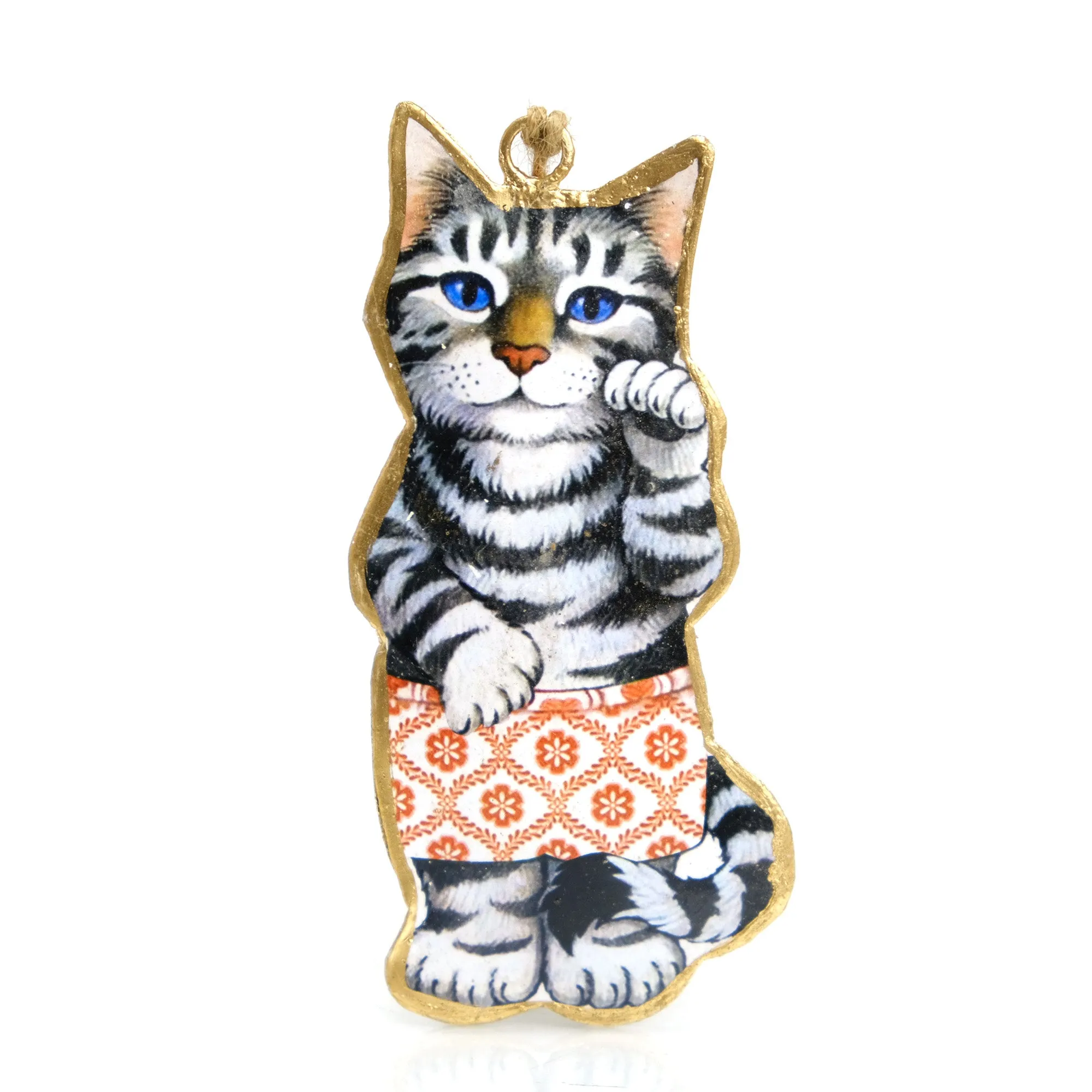 Cat with Shorts Ornament - Image 2