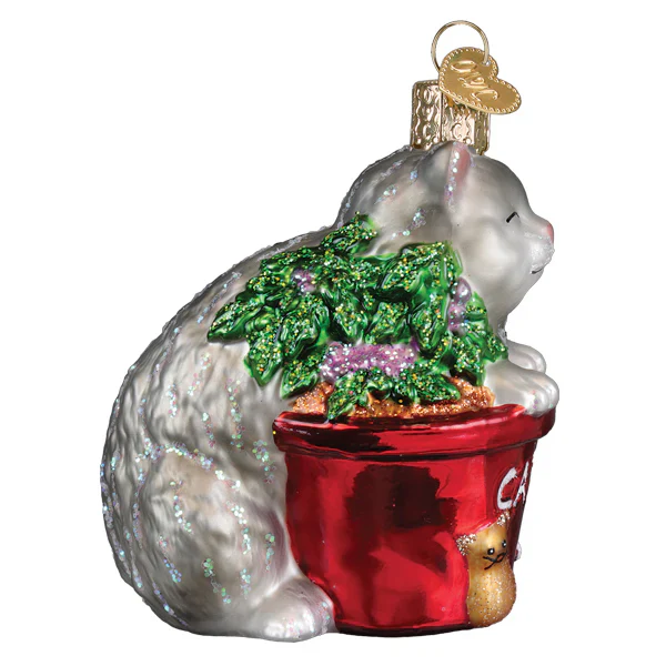 Catnip Kitten Cat Glass Ornament - Image 2