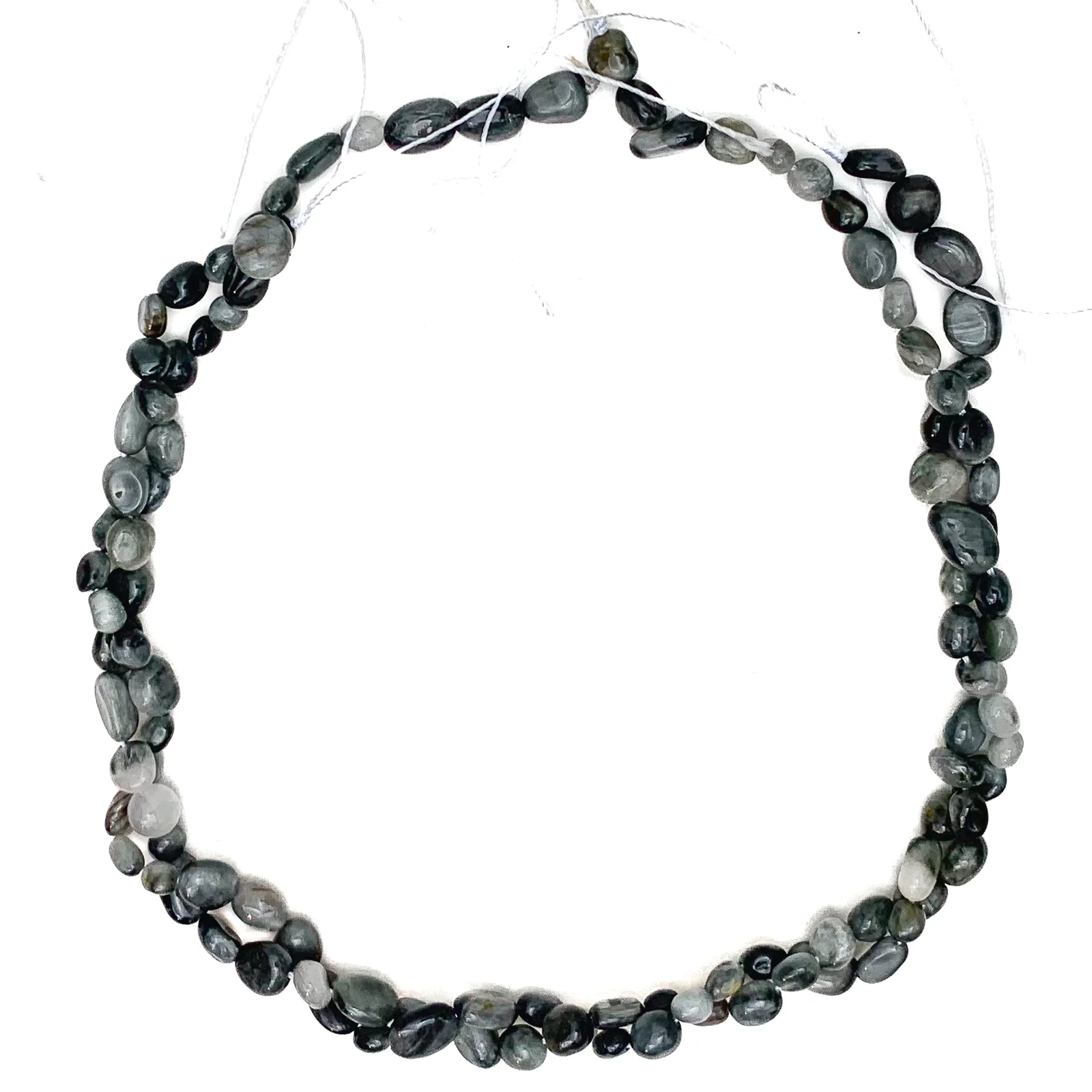 Cat's Eye Small Smooth Pebbles Bead Strand - Image 5