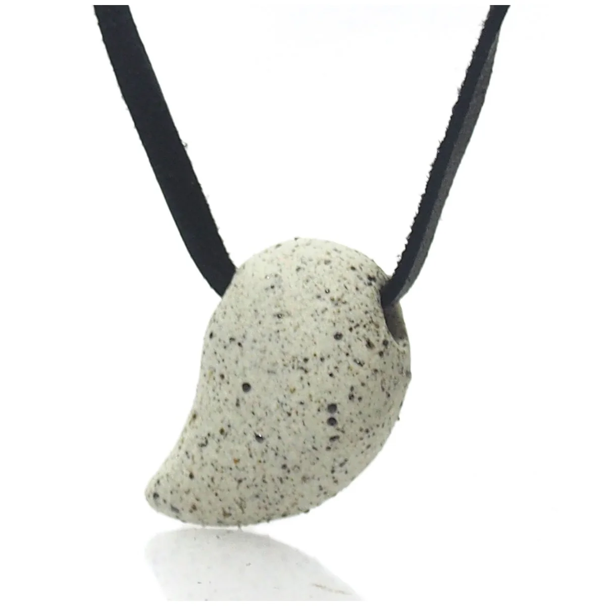 Ceramic/Sacred Ash Magatama Necklace, B - Image 2