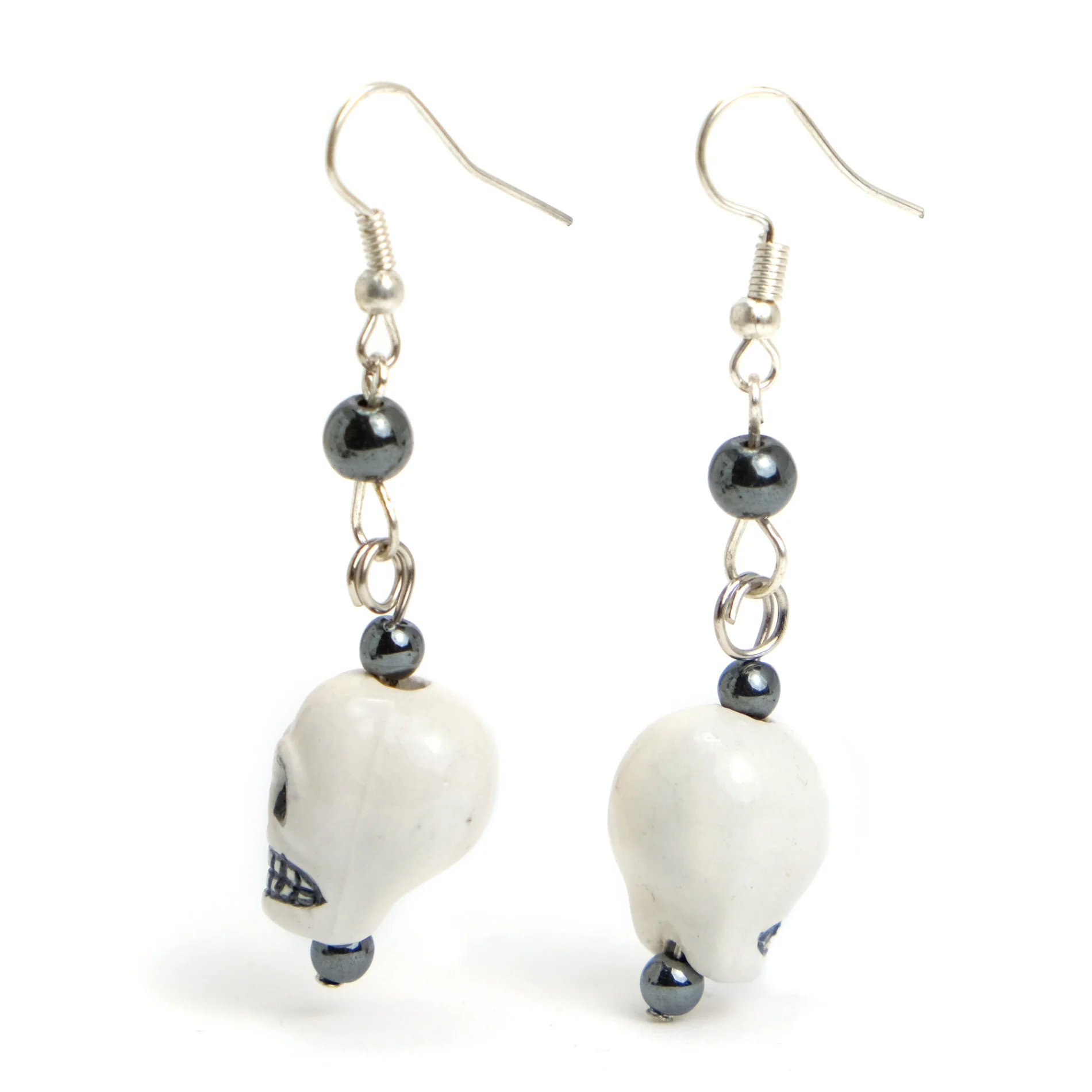 Ceramic Skull Earrings #3 - Image 2
