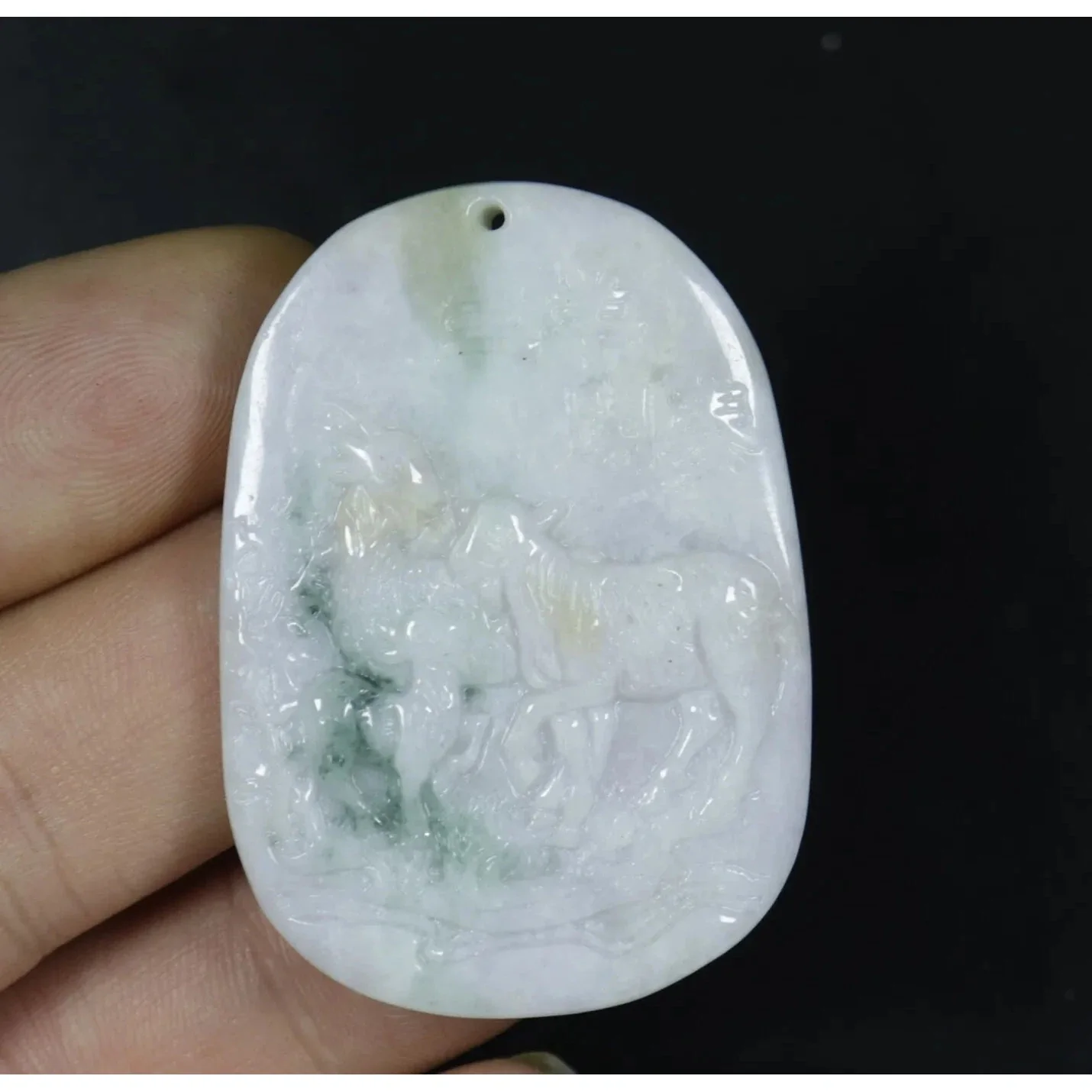 Certified Green 100% Natural A Jadeite Jade Pendant Sheep - Image 5