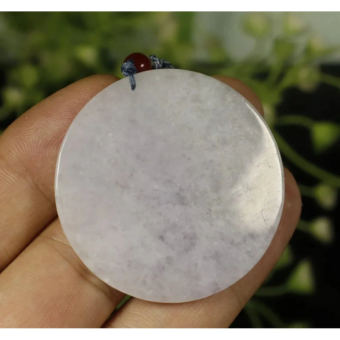 Certified Natural Genuine Type A Jadeite Jade Pendant Bamboo Guanyin - Image 5