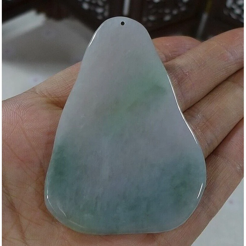 Certified Natural Type A Icy Jadeite Jade Kwan-Yin Pendant - Image 6