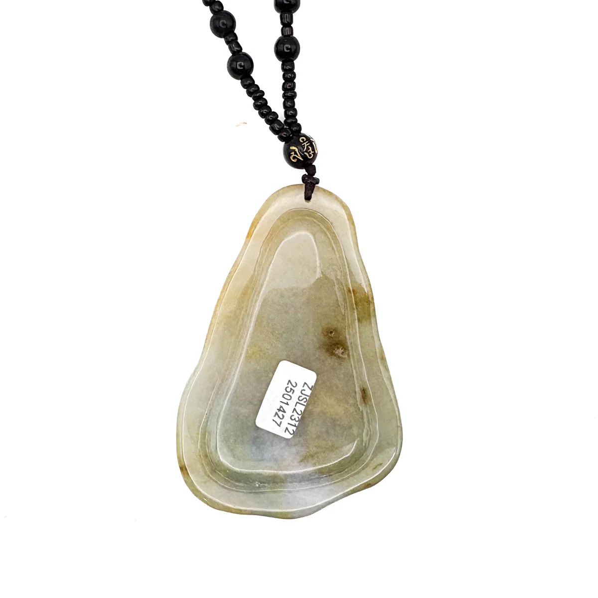 Certified Natural Type A Icy Yellow Jadeite Jade Lotus Kwan-Yin Pendant - Image 11