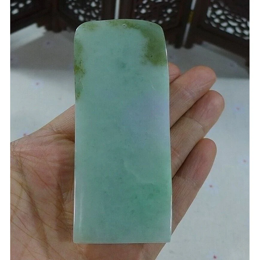 Certified Natural Type A Jadeite Jade Big Guan Gong Pendant - Image 6