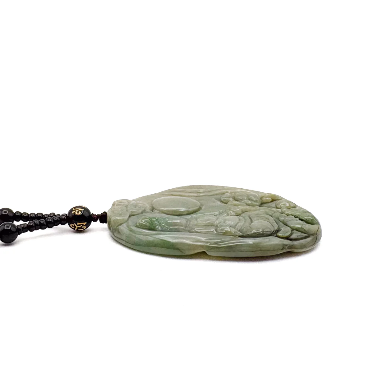 Certified Natural Type A Jadeite Jade Lotus Kwan-Yin Pendant Necklace - Image 10