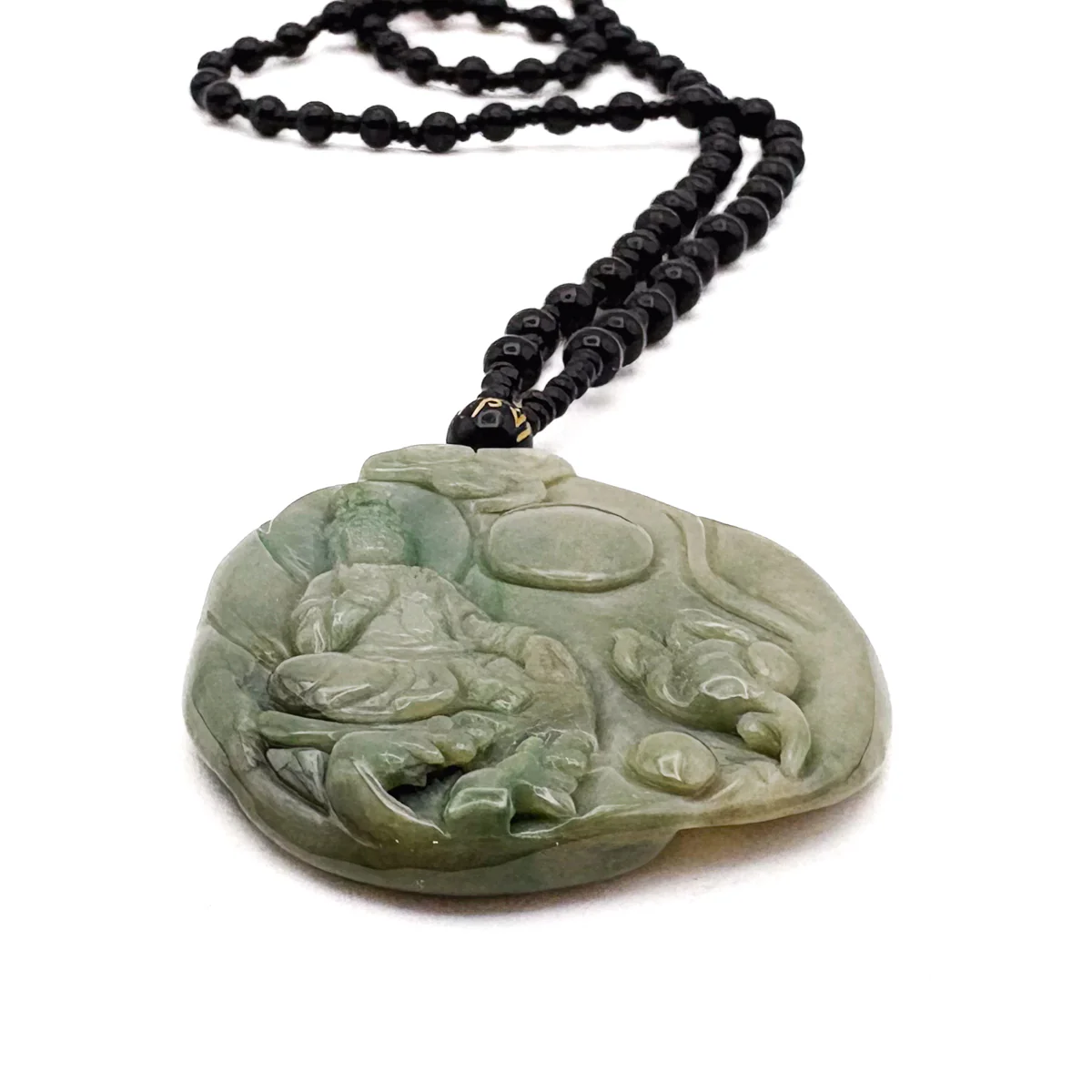Certified Natural Type A Jadeite Jade Lotus Kwan-Yin Pendant Necklace - Image 11