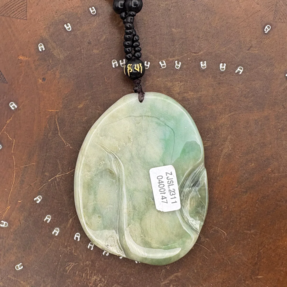 Certified Natural Type A Jadeite Jade Lotus Kwan-Yin Pendant Necklace - Image 12