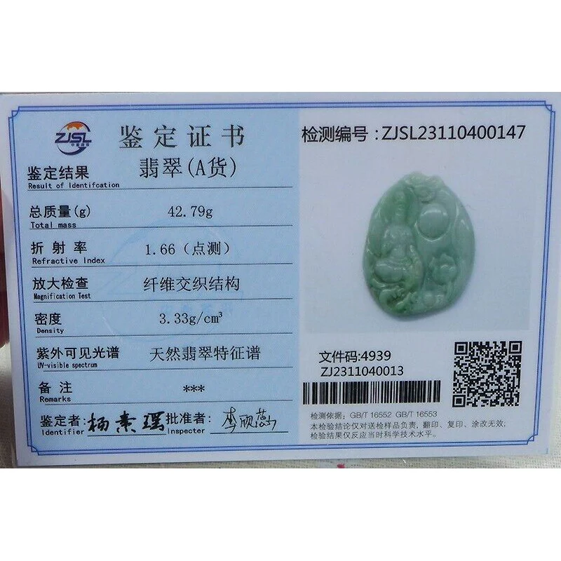 Certified Natural Type A Jadeite Jade Lotus Kwan-Yin Pendant Necklace - Image 16