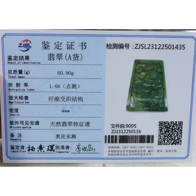 Certified Natural Type A Jadeite Jade Turtle Dragon Buddha Big Pendant - Image 6