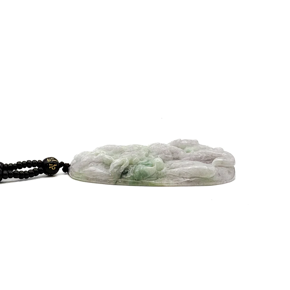 Certified Natural Type A Lavender Green Jadeite Jade Dragon Pendant - Image 12