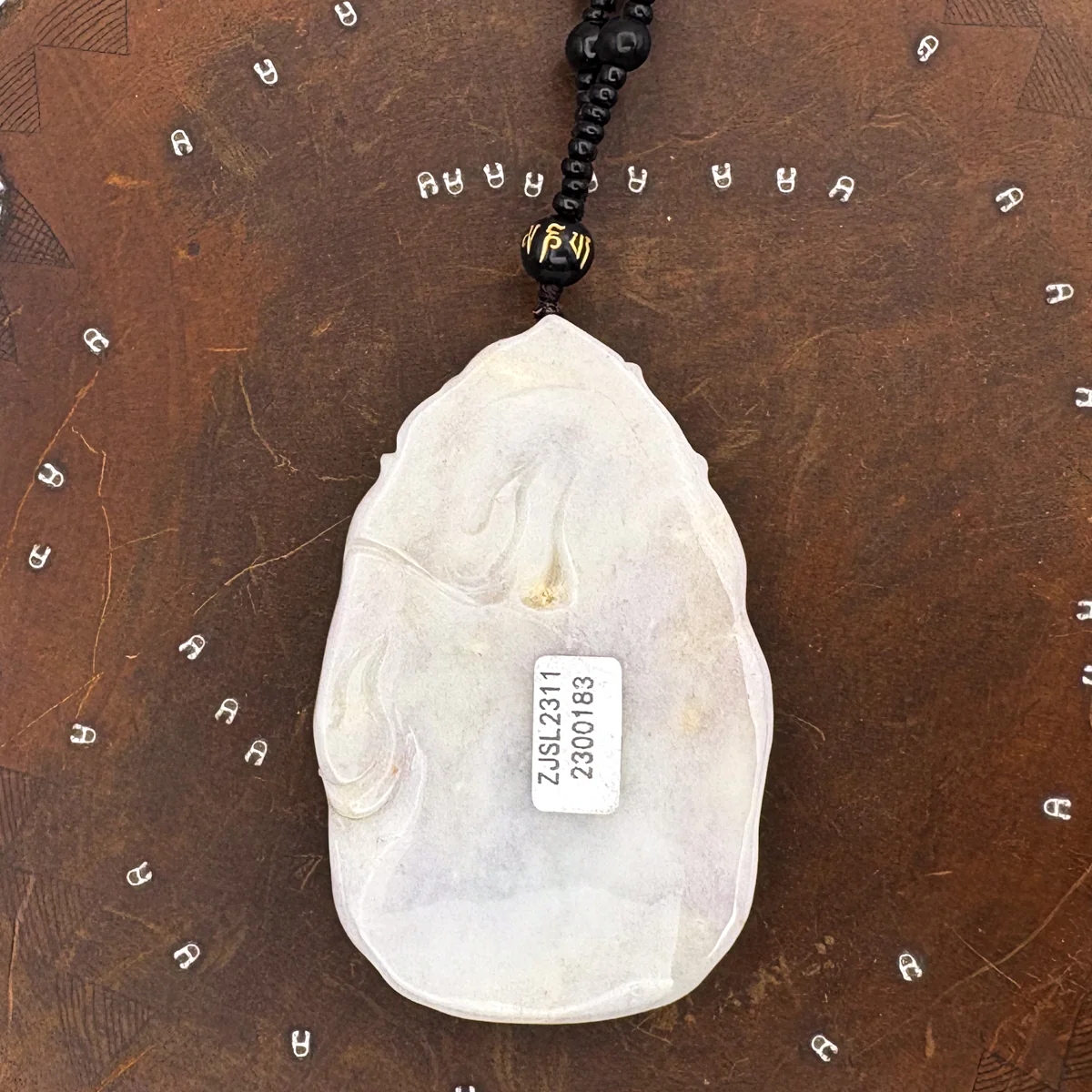 Certified Natural Type A Lavender Jadeite Jade Big Kwan-Yin Pendant - Image 10