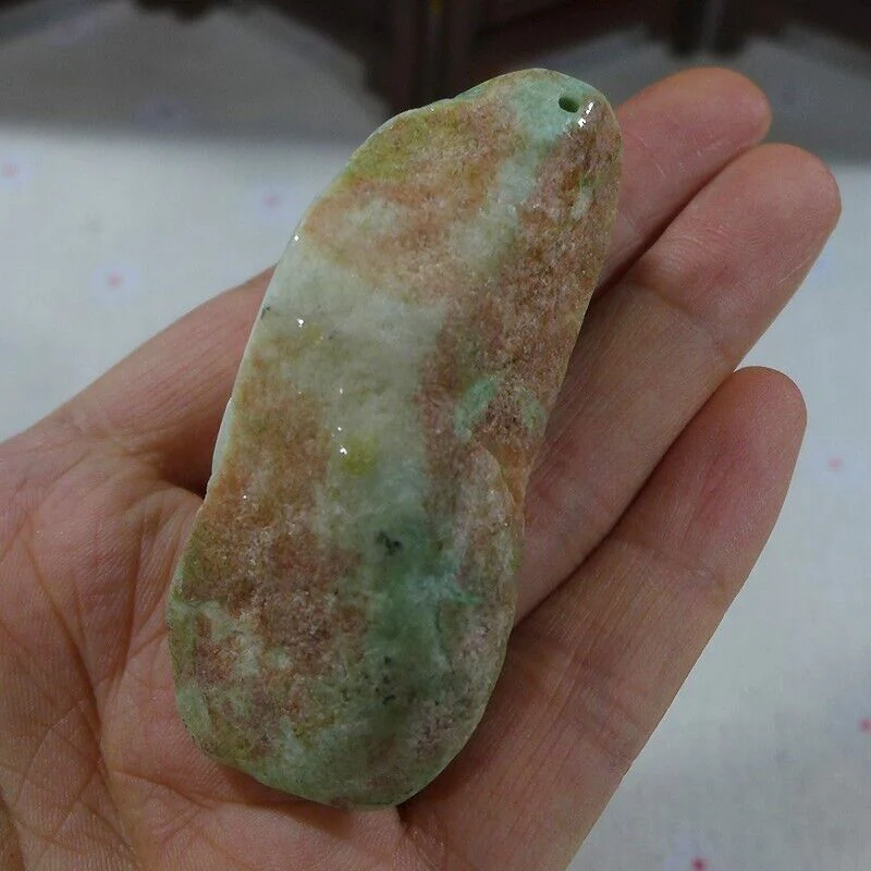 Certified Natural Type A Light Green Jadeite Jade Big Pixiu Pendant - Image 6