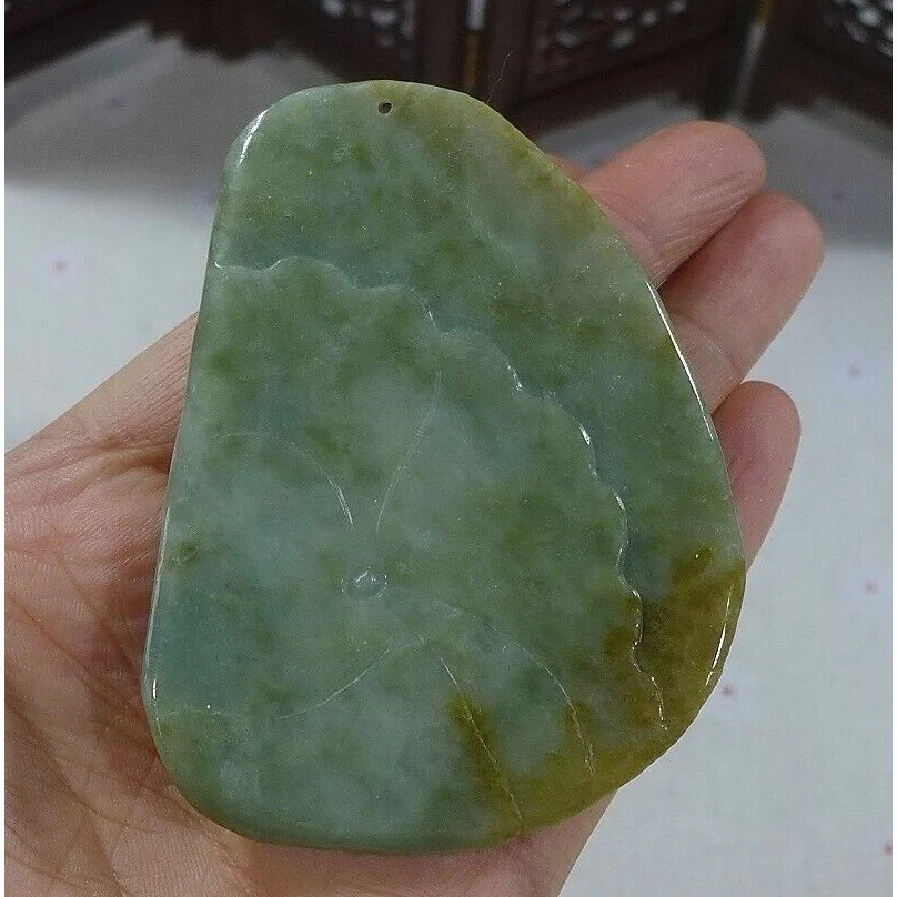 Certified Natural Type A Yellow Jadeite Jade Big Dragon Pendant Necklace - Image 6