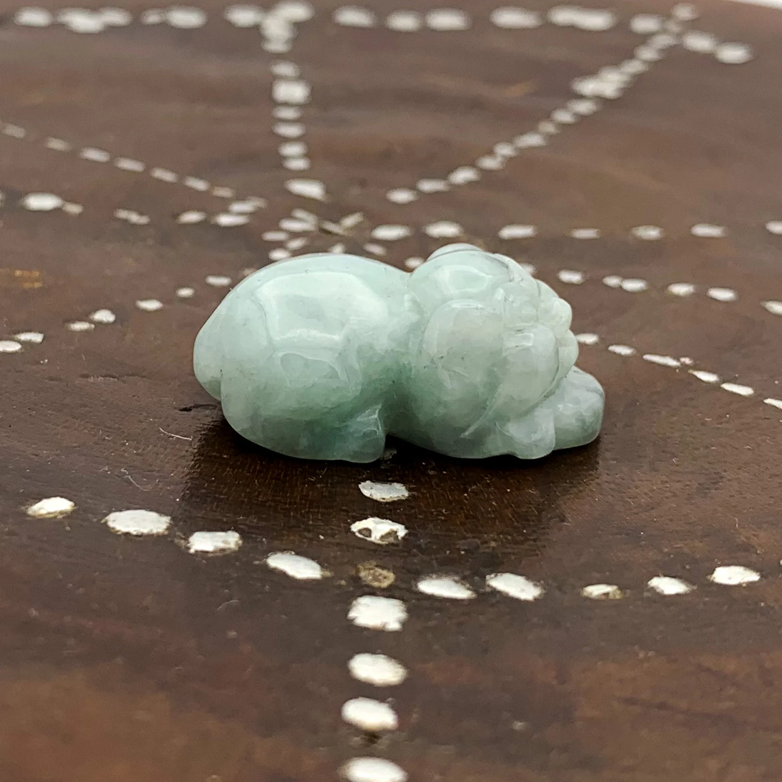 Certified 100% Natural White Light Green A Jade Jadeite Pendant Pig - Image 3