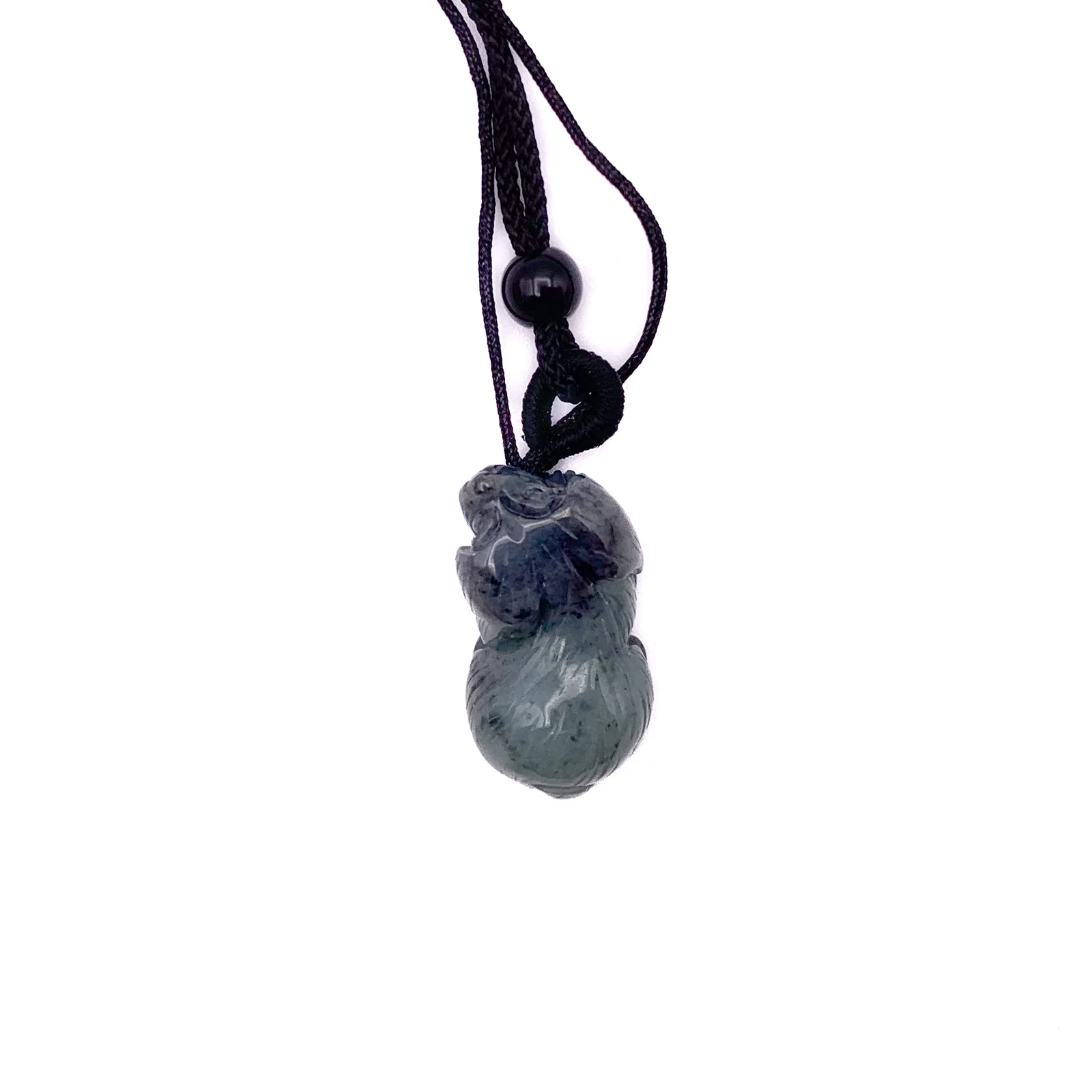 Certified Black 100% Burma Natural A Jade Jadeite Pendant Dog - Image 7