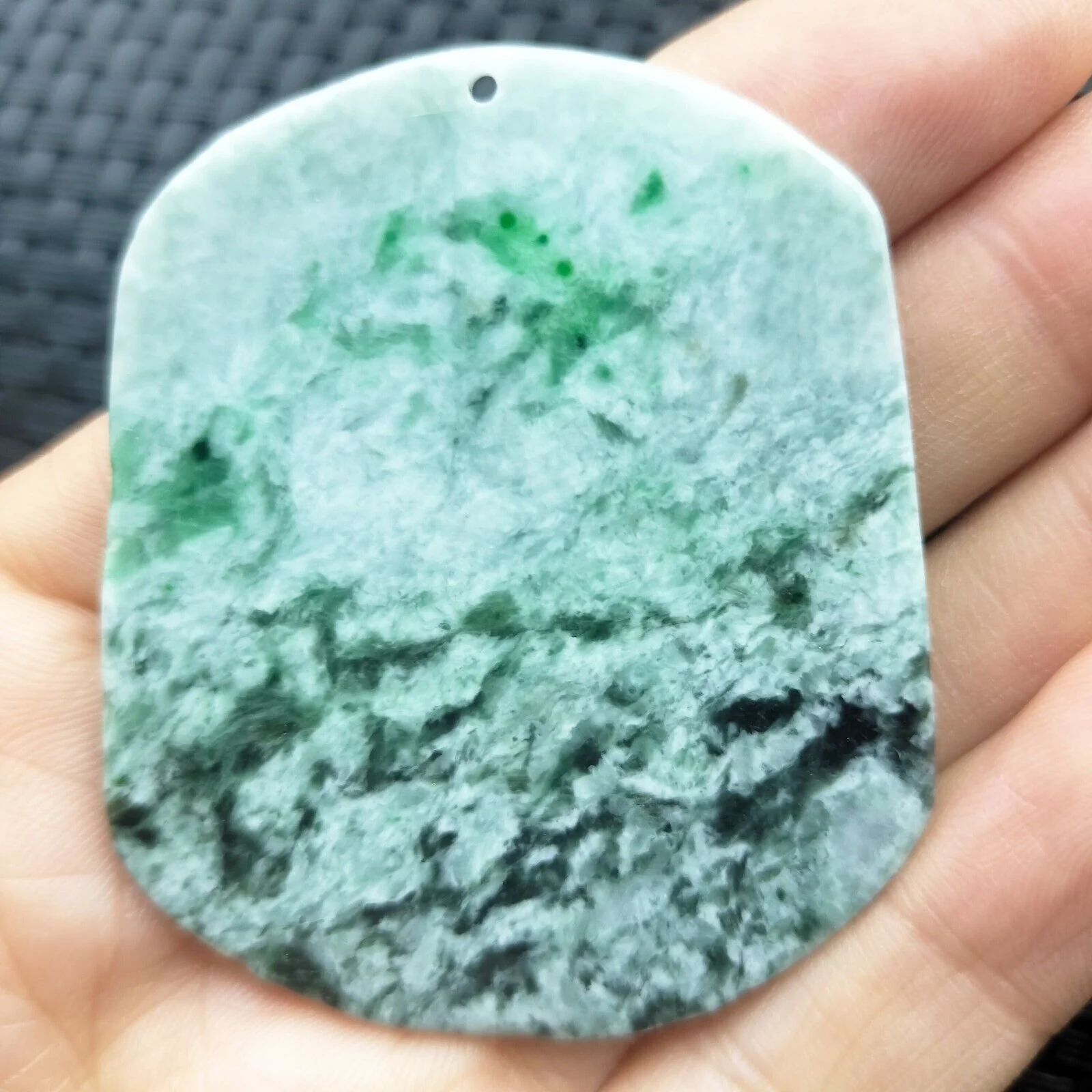 Certified Floral Green Natural A Jade Jadeite Pendant Landscape Painting - Image 5
