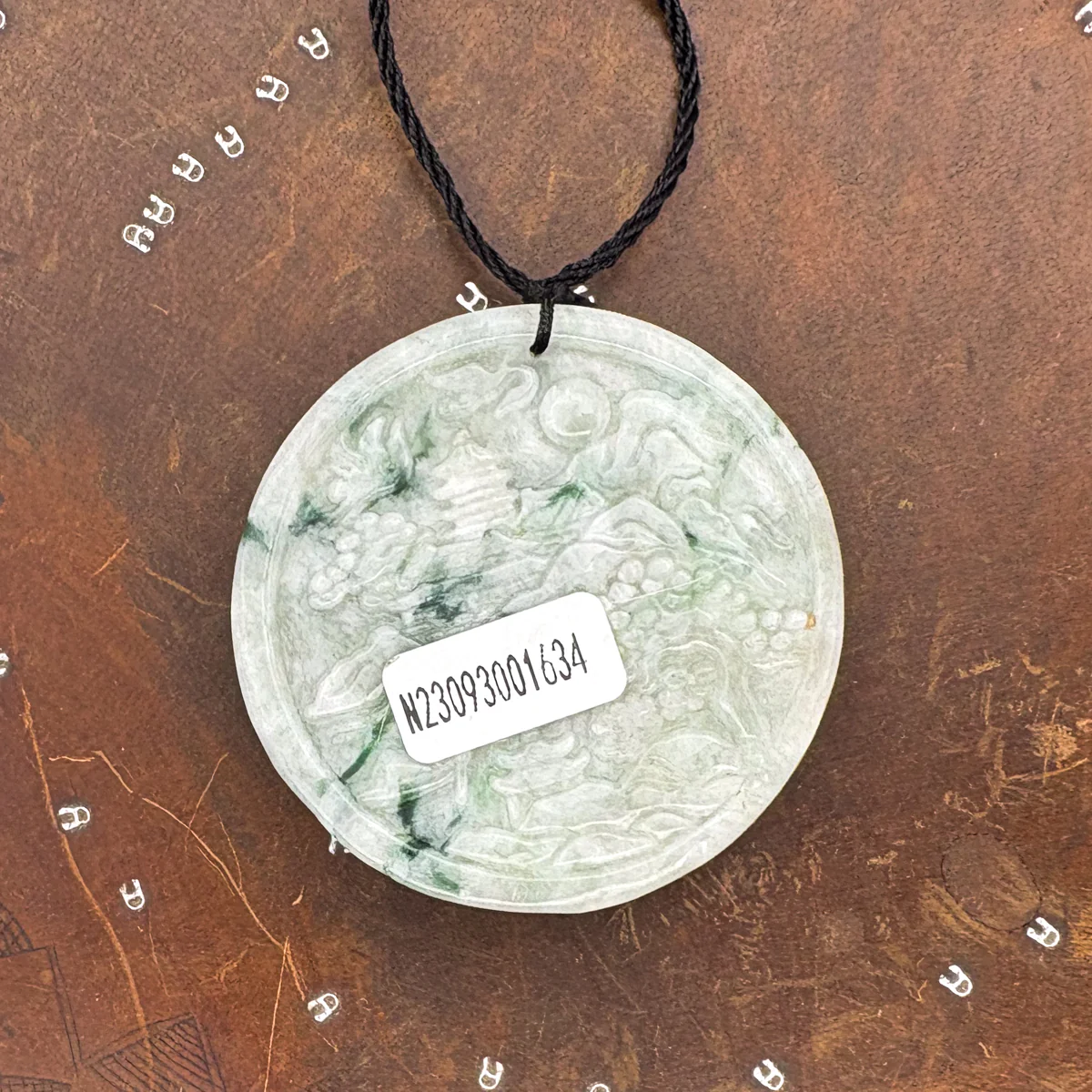 Certified Floral Green Natural A Jade Jadeite Pendant Landscape Painting Necklace - Image 13