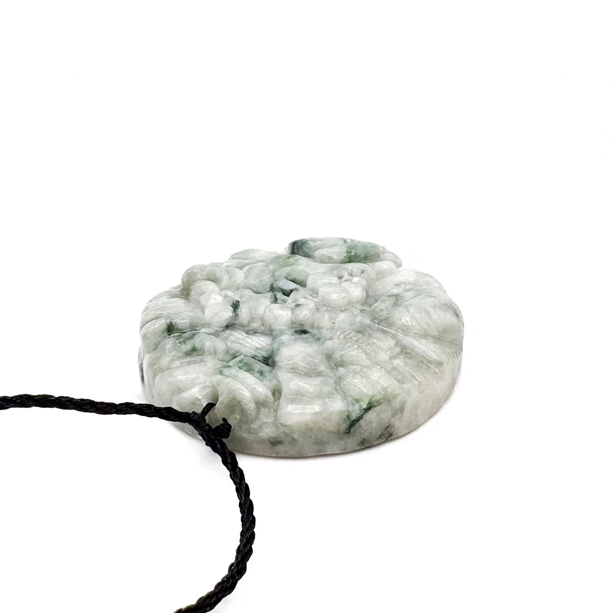 Certified Floral Green Natural A Jade Jadeite Pendant Landscape Painting Necklace - Image 6