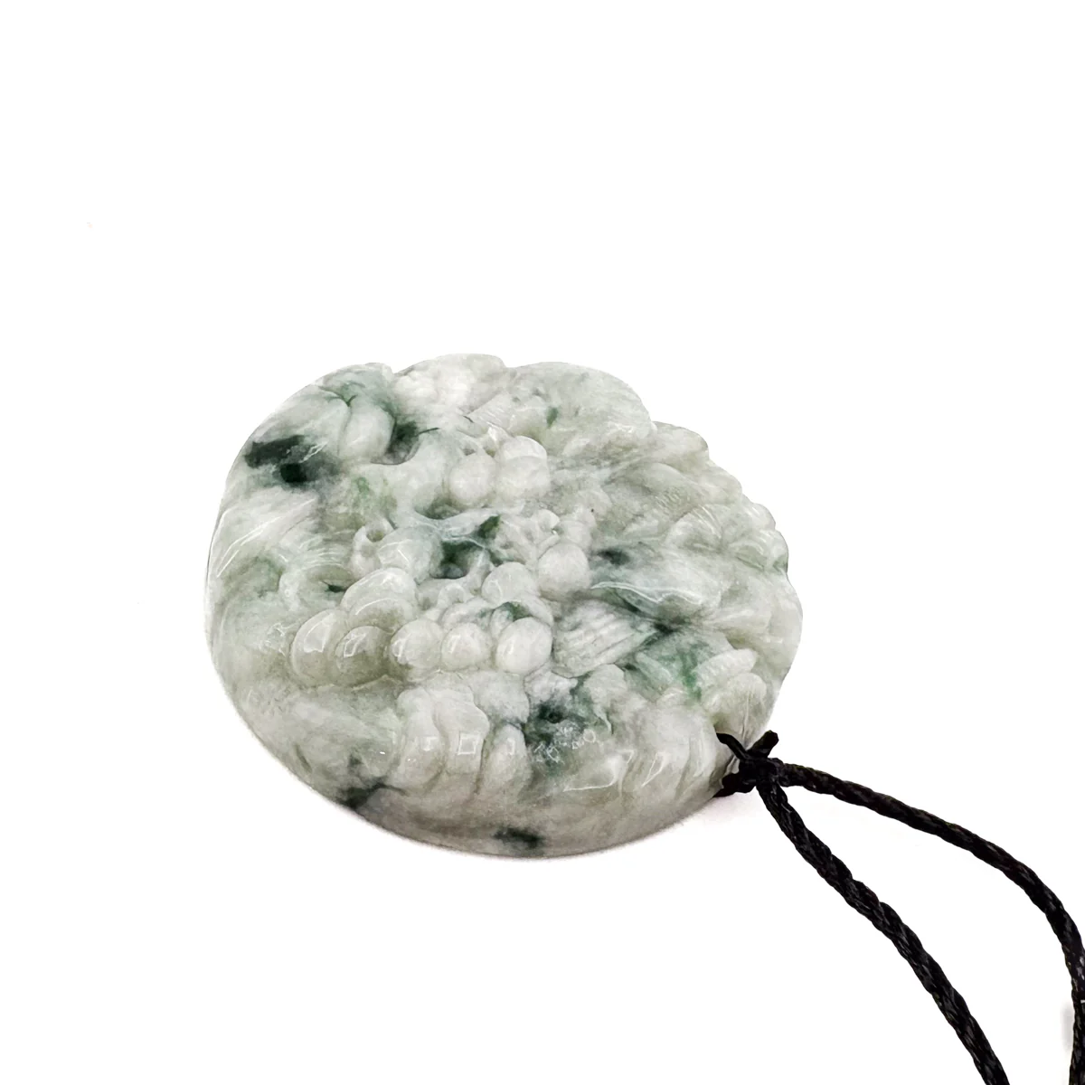 Certified Floral Green Natural A Jade Jadeite Pendant Landscape Painting Necklace - Image 8