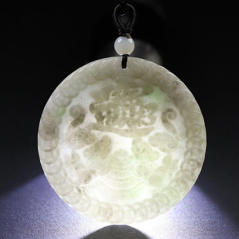 Certified Grade A 100% Natural Green Burma Jadeite Jade Pendant Pixiu Necklace - Image 15