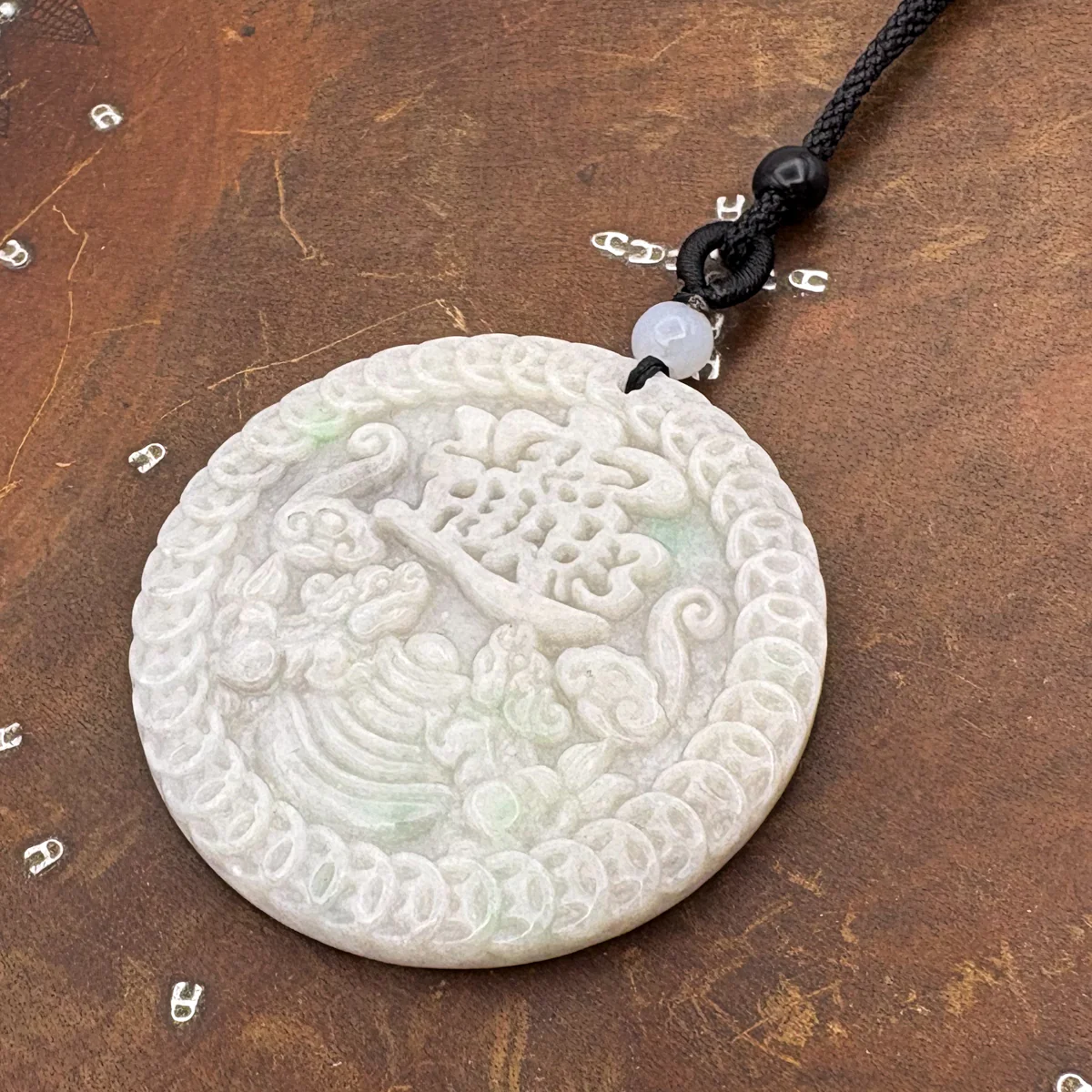 Certified Grade A 100% Natural Green Burma Jadeite Jade Pendant Pixiu Necklace - Image 4