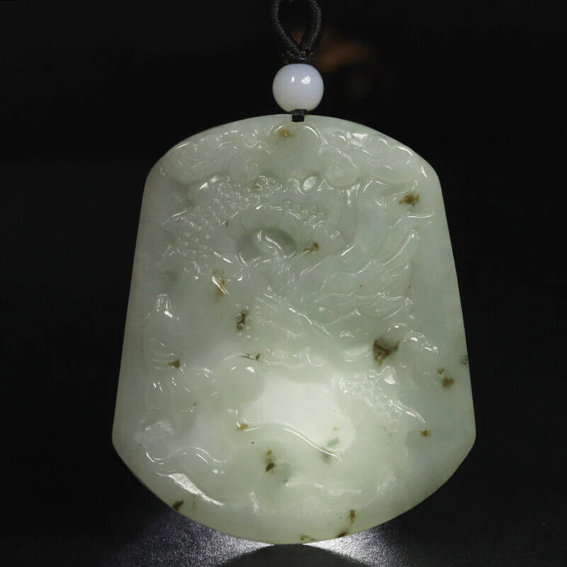 Certified Grade A 100% Natural Green Jade Jadeite Pendant Carved Dragon Necklace - Image 4
