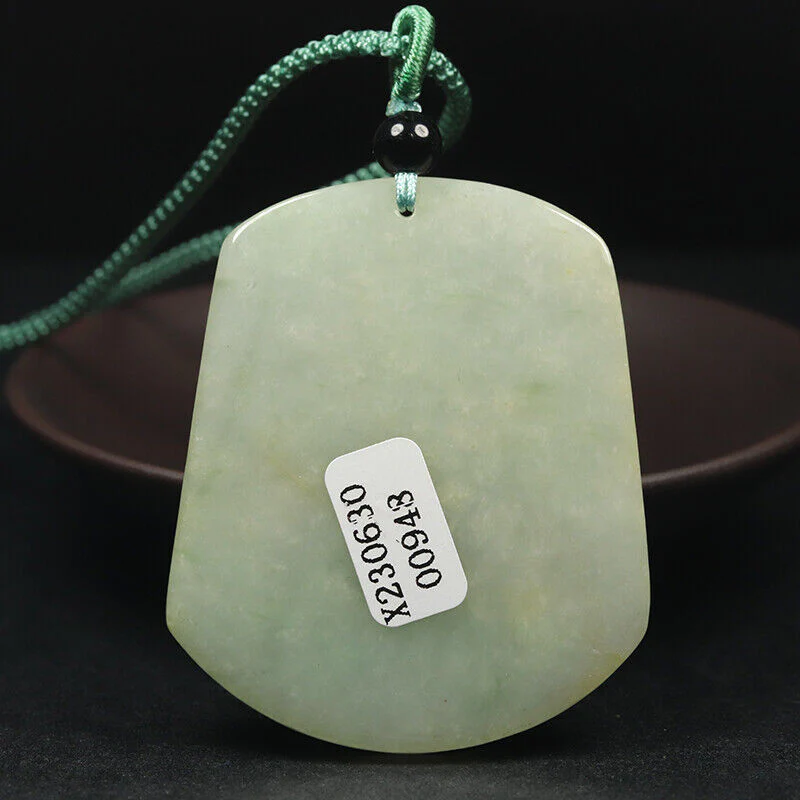 Certified Grade A 100% Natural Green Jade Jadeite Pendant Carved Kwan-Yin Necklace - Image 6