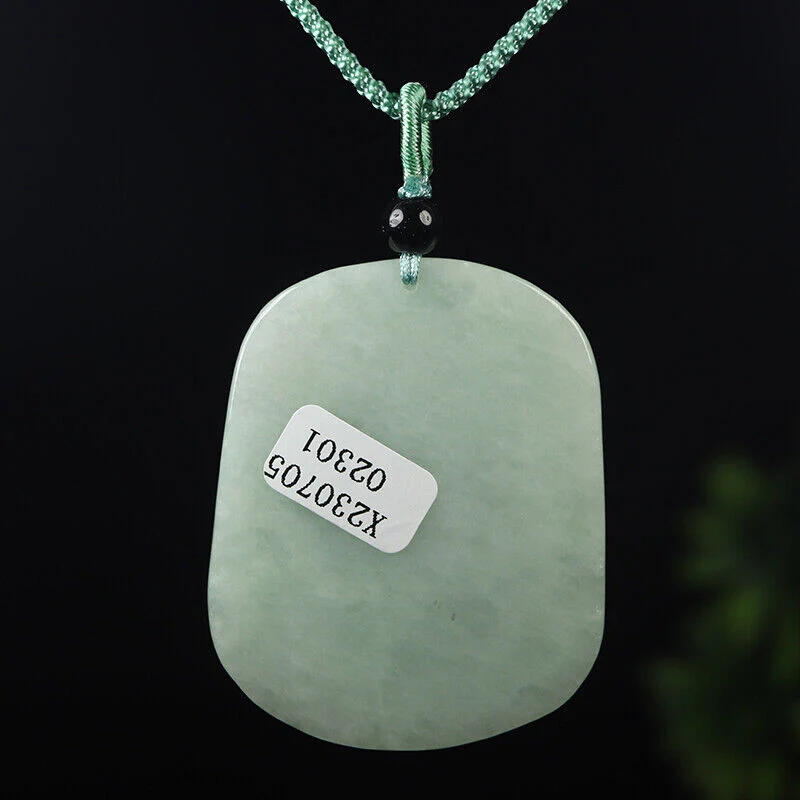 Certified Grade A 100% Natural Green Jade Jadeite Pendant Monkey Peach Necklace - Image 4