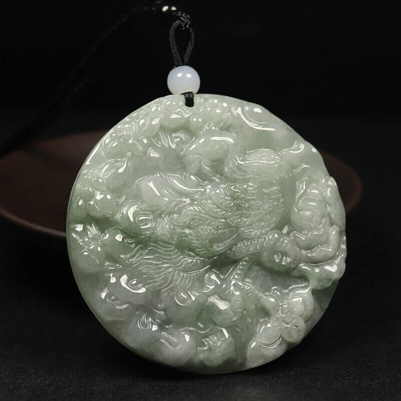 Certified Grade A 100% Natural Oil Green Jadeite Jade Pendant Phoenix - Image 4