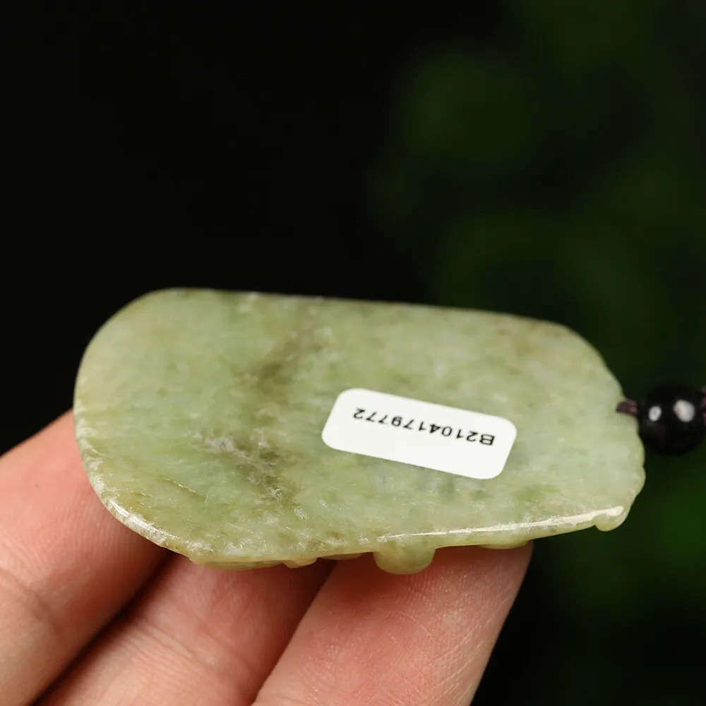 Certified Grade A Green Natural Jade Jadeite Pendant Carved Dragon Necklace - Image 7