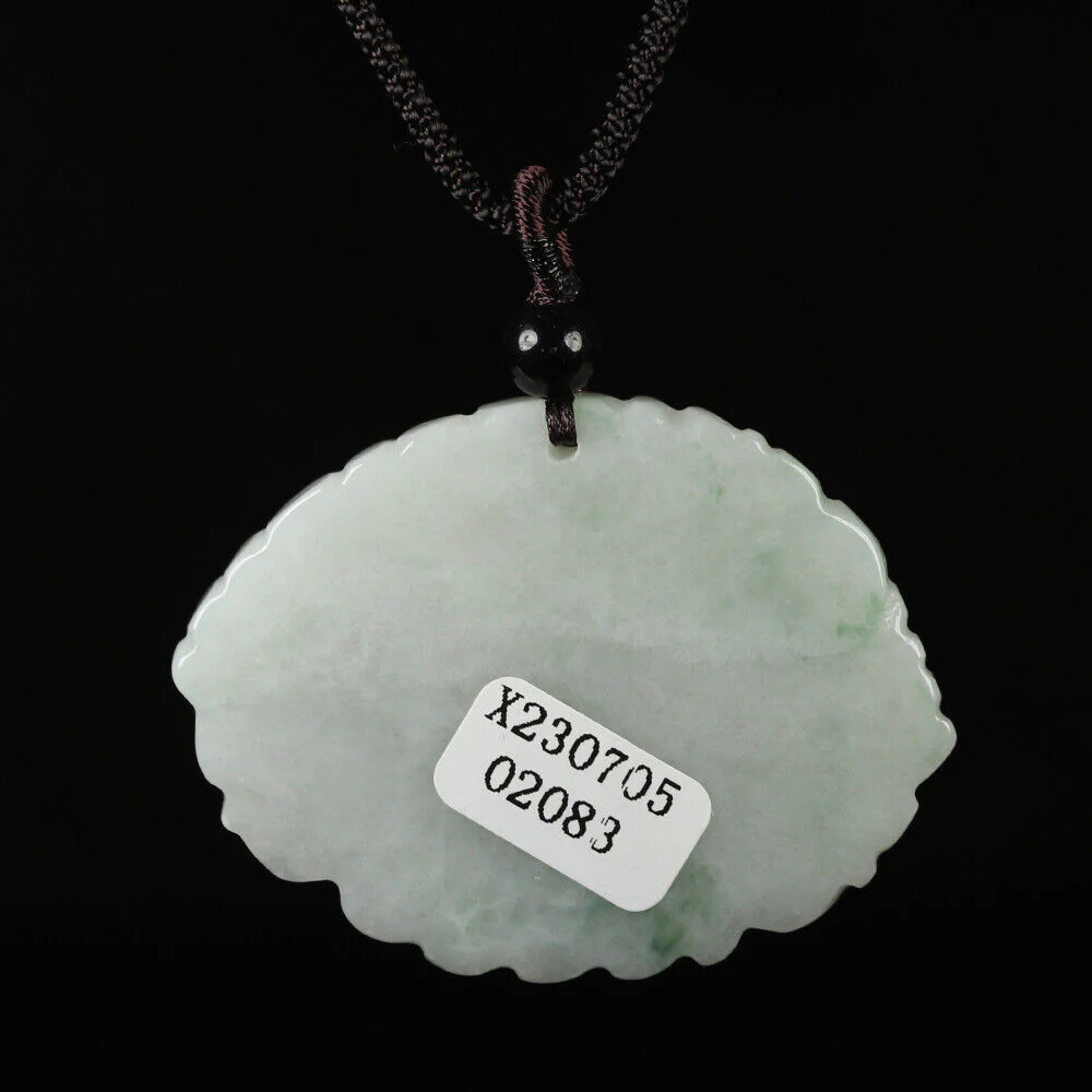 Certified Grade A Green Natural Jade Jadeite Pendant Flower Basket - Image 6